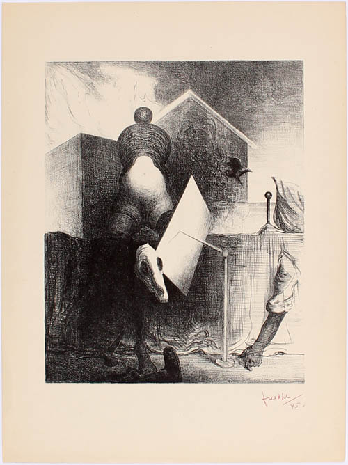 Wilhelm Freddie - Indolentia (The Indolent) - 1945 lithograph